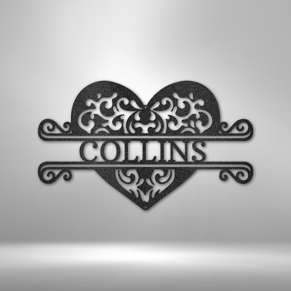 Custom Fancy Heart Name Wall Art